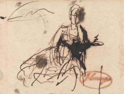 Seated Woman, Possibly Mrs. Harris by George Romney
